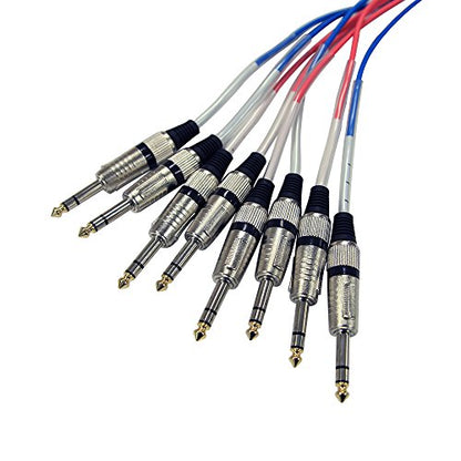 Seismic Audio - SAXT-8x10M - 8 Channel 10' XLR Male to 1/4" TRS Snake Cable - size: 10 Foot - 8 Channel