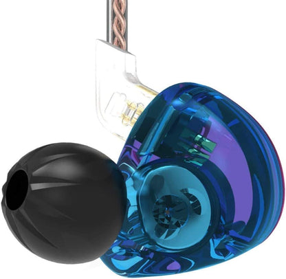 KZ ZST in Ear Monitor Headphone Hybrid Banlance Armature with Dynamic in-Ear Earphone 1BA+1DD Wired Earbuds HiFi Headset Gaming IEMS with Detachable Cable for Gamers,Musicians - color: Purple, style: without Mic