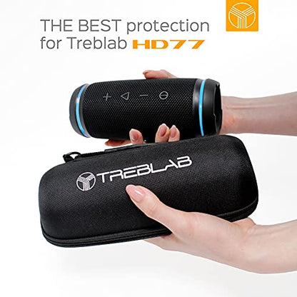 TREBLAB CB-77 - Original Carrying Case for HD77 Bluetooth Speaker | Compatible with Portable Speakers up to 3.15 x 3.19 x 7.36 in, Black