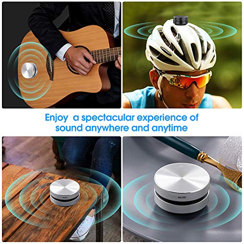 Wirelessly BT Mini Speaker Bone Conduction Portable Wireless Speaker Stereo Bass Sound Creative Portable Speaker Mini Size Music Player Built-in Mic Sound Box for Home,Outdoor,Travel - size: 2 pack