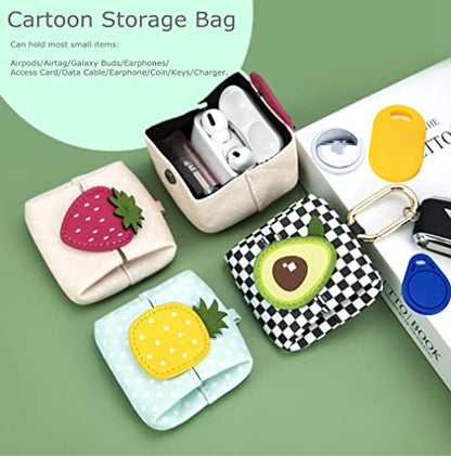 Cartoon Mini Pouch for Airpods pro 2 1 3 Case, Headset Box for Sony LinkBuds S WF-L900 WF-1000XM4 Ambie AM-TW01 Earbuds Skin Galaxy Buds Cover Access Card Keychain SD Keys Coin Purse (05) - color: 05