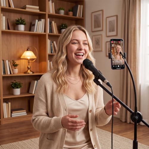 Sherr 2 Pcs Microphone Stand Boom Bulk, Adjustable Height Tripod Mic Stand with Dual Clip Foldable Universal Heavy Duty Tripod Holder for Live Stream Singing Stage (Mic1) - style: Mic1