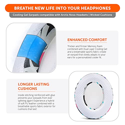 WC Mod Kit Arctis Nova 7 - Gel Earpads, Headband & Side Plates - color: 90's White
