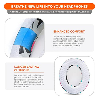 WC Mod Kit Arctis Nova 7 - Gel Earpads, Headband & Side Plates - color: 90's White