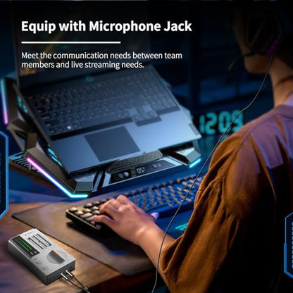 SMSL R1 DAC Headphone Amplifier, Desktop USB C Digital to Analog Audio Converter for Gaming PC PS5, Microphone/USB/Opt/Coax Input 3.5mm/4.4mm Balanced/RCA Output, EQ Mode/Bass/Treble Adjust (Silver)