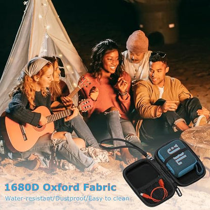 Ginsco Case for JBL Go 4 and Go 3- Ultra-Portable, Waterproof and Dustproof Bluetooth Speaker, for Go 3 - Mini Bluetooth Speaker, Travel Carrying Hard Case with Detachable Strap(Black) - color: Black
