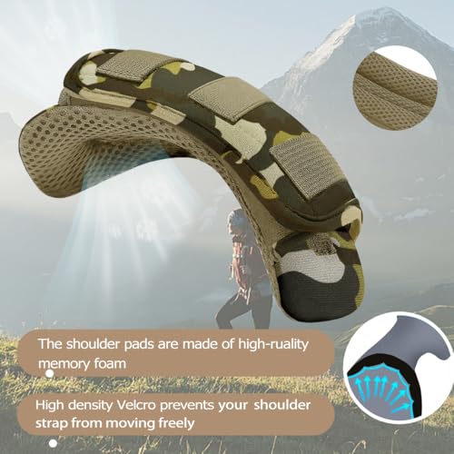 2-Pack Shoulder Pad Ultra-Thick Tactical Vest Cushion for Laptop Bags, Messenger Bags, Briefcase Bags, Luggage Bags, Tool Bags, Travel Bags and Most Bags, Camouflage Green - color: Camouflage Green