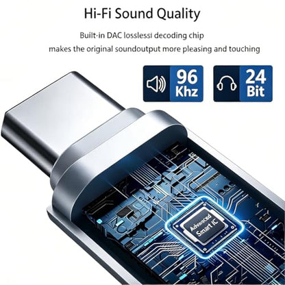 FRIGRAF 1PACK USB C to 3.5mm Audio Adapter, Type C to Headphone Jack Dongle | Hi-Fi USB C to Aux Adapter Compatible with iPhone 17 16 15 Pro/Pro Max/Plus, Samsung Galaxy S26 S24 Pixel, iPad Pro, MacBook - size: 1-Pack