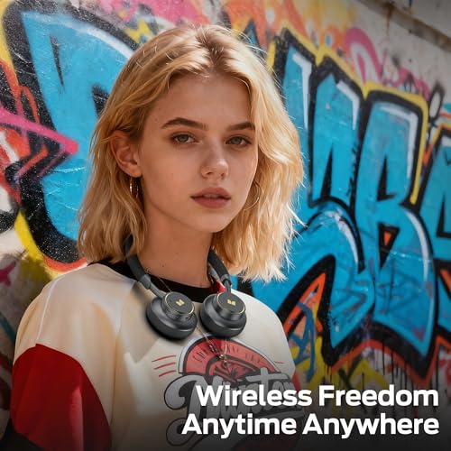Monster N-Tune mini 02 Noise Cancelling Headphone, Over Ear Headphones Wireless Foldable Design, 50H Playtime Wireless Headphones, Bluetooth 6.0, Adjustable and Comfortable for Travel, Black