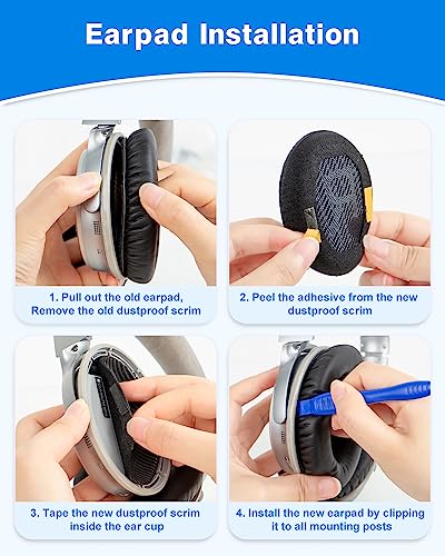 Earpads for Bose Quiet Comfort QC 35 / QC35 ii / QC25 / QC15 Headphone - color: Black