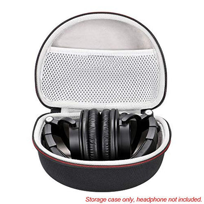 Universal Headphone Case, Waterproof Earbud Case Travel Carrying Hard Shell Bag with Mesh Pocket for SD Memory Card Overear and Onear Headphone
