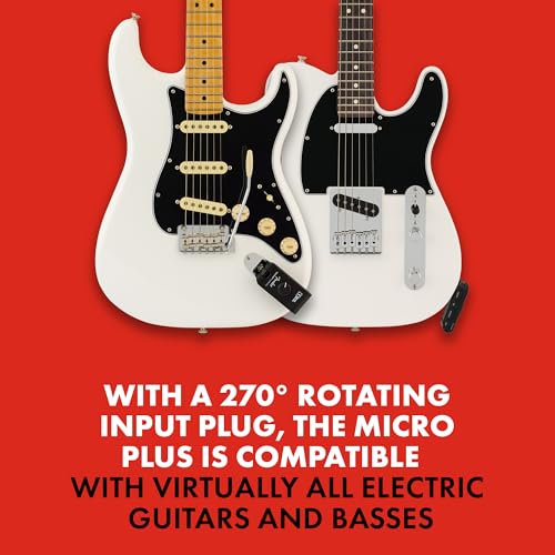 Fender Mustang Micro Plus Headphone Amplifier, Bluetooth Audio Streaming and 50 Amp and Effects Models, with 2-Year Warranty - style: Micro Plus