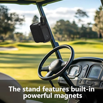 Magnetic Case Compatible with JBL GO 4 Bluetooth Speaker, 3-in-1 Mount with Removable Anti-Slip Strap for Golf Cart, Pole, Bicycle, Motorcycle, RV, ATV,Ultra-Portable Speaker Cover Accessories