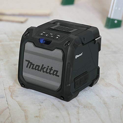 Makita XRM08B 18V LXT / 12V max CXT Lithium-Ion Cordless Bluetooth Job Site Speaker, Tool Only | Tool Only, Water- and dust-resistant construction, Power That Lasts