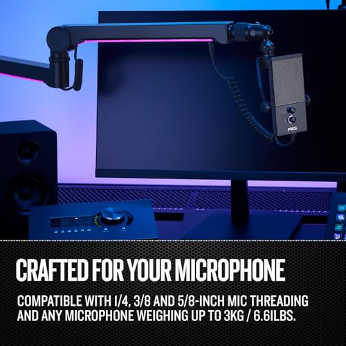 RIG Streaming Bundle M2 STREAMSTAR PRO HD Gaming USB Condenser Microphone Bundled MA-1 Low Profile USB Mic Arm with RGB