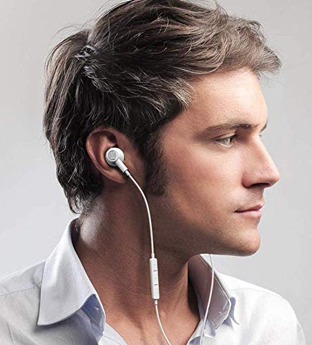 BENEWY in-Ear Headphones, 3.5mm Earphones Wired Earbuds with Microphone | Noise lsolating, High Definition, Pure Sound for iPhone, iPad,Smartphone, MP3 Players,Tablets Laptops and Other Audio Devices - color: A-White