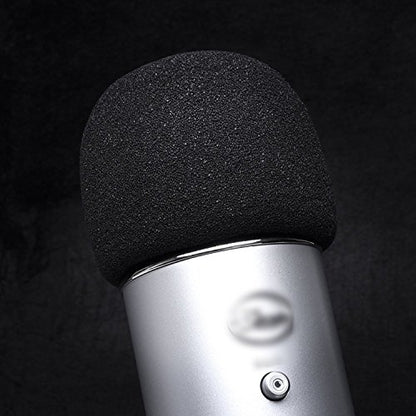 Mudder Foam Windscreen for Blue USB Microphone - 50mm Mic Pop Filter, Universal Mic Cover, Large Foam Windscreen Noise Reduction Sponge Sleeve for Podcasting Streaming Studio Black