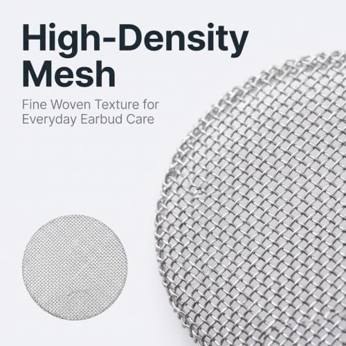 20Pcs/Set Silver Earbuds Filters Earphone Filter Mesh,Earbud and in-Ear Headphones Earphone Protective Filters Earphones Accessories(4mm)