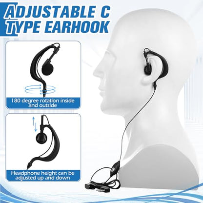40 Pairs Walkie Talkie Earpiece with Mic 2 Pin Two Way Radio Ear Piece Microphone Earbud Bulk Single Wire Earhook Headset Compatible with Baofeng UV-5R BF-888S Arcshell Retevis H-777 RT21 RT22