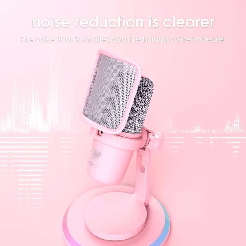 Microphone with Click Mute Button Desktop Mic Wired for PC Mixer Gaming MIC