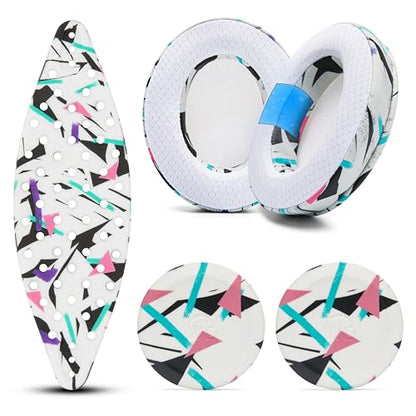 WC Mod Kit Arctis Nova 7 - Gel Earpads, Headband & Side Plates - color: 90's White