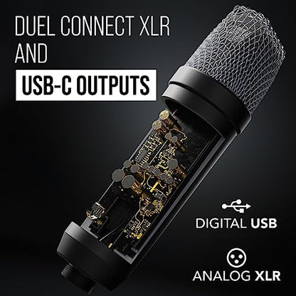 RØDE NT1 5th Gen Studio Condenser Microphone, XLR + USB-C, Silver - color: Black