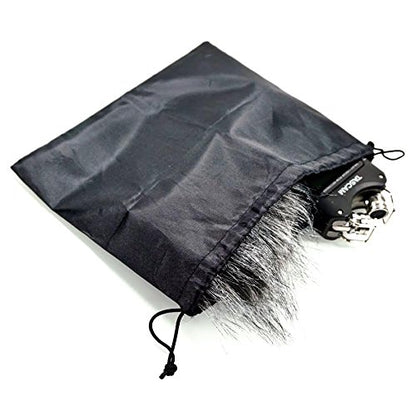 Furry Microphone Windscreen Wind Muff Compatible with Portable Digital audio Recorders up to 10cmX14cm fits Zoom H4n H5 H6 Tascam DR-40 DR-05 DR-07 Roland R-05 Olympus LS-100