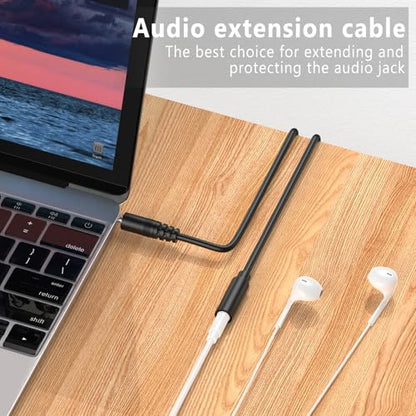 Amzpas Headphone Extension Cable, 4 Pole TRRS 3.5mm Extension Audio Cord Male to Female Stereo Audio Cable for Headset, iPhone, iPad, Smartphones, Tablets, Media Players and More (3.3ft)