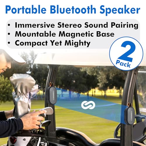 Travel Depot Portable Magnetic Bluetooth Speaker, Waterproof, (2 Pack) | Bluetooth Speaker Loud Stereo Sound, 18H Battery, Dual Pairing, BT5.3, Mini Wireless Speakers for Travel, Hiking, Beach - size: 2 Pack