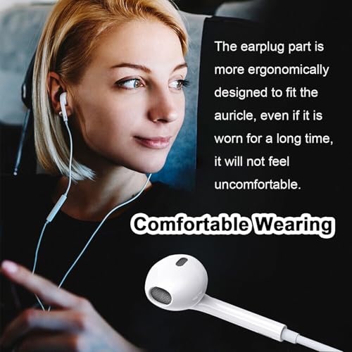 【2 Pack】Wired Earbuds, 3.5mm Headphones Wired, 3.5mm Jack in Ear Headphones with Microphone & Volume Control, Compatible with iPhone, iPad, iPod, Android, Laptop, PC, MP3, MP4 Most 3.5mm Audio Devices