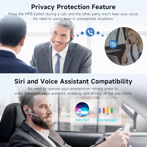 Boytond Bluetooth Headset V6.1,100Hrs Talk Time Wireless Earpiece