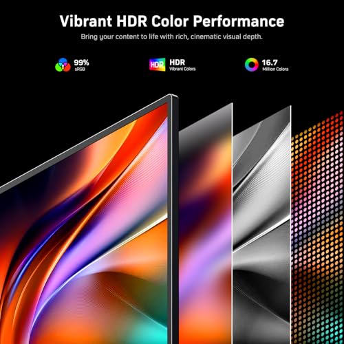 MNN 23.8" 100Hz FHD IPS USB-C HDMI Portable Gaming Monitor | 23.8" FHD IPS 100Hz, metal kickstand+speakers, USB-C/HDMI, PC/Phone/PS5/Xbox/Switch, home office & gaming. - size: 23.8" 1080P