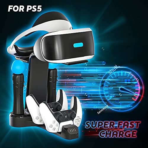 Skywin VR Charging Stand for Gamers, PSVR Charging Station to Showcase, Display, and Charge Your PS5 & Controller – Ideal Holiday Present & Birthday Gift (PlayStation 5) - color: PlayStation 5