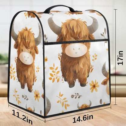 Kitchen Aid Mixer Cover Compatible with 6-8 Quarts, Cover for Ktchen Aid Stand Mixer, Kitchen Aid Dust Cover for Mixers, Kitchen Aid Bowl Lift Mixer Appliance Covers Highland cow - color: Highland cow
