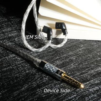 24-Core Silver-Plated IEM Cable with 4.4mm Balanced to QDC - size: 4.4mm-QDC