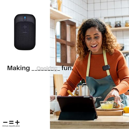 Golf Speaker/Wireless Wearable Bluetooth Speaker/Portable/Clip on/Up to 18hrs of Battery Life/Built-in Mic for Hands-Free Music and Calls/Water Resistant/Modern Design (Black) - color: Black