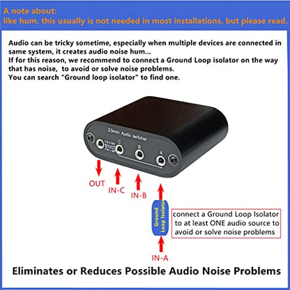 New D3 3(1)-in-1(3)-Out 3.5mm Stereo Audio Switch Source Input Signal switcher selector Splitter Box Mini - color: 3-port 3.5mm Switch no volume
