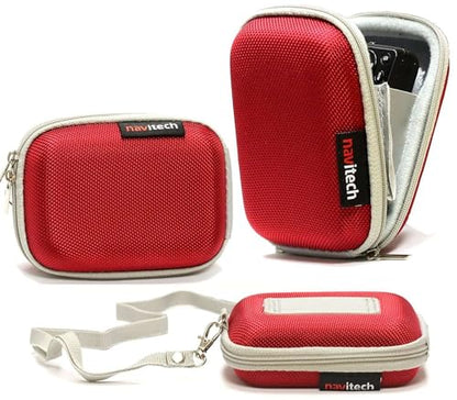 Navitech Red Hard Water Resistant Case/Cover Compatible With mp3 Digital Audio Player Compatible With Sony NW-E394