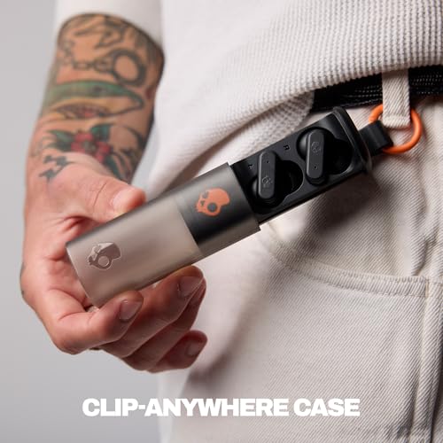 Skullcandy Dime Evo Wireless Earbuds with Clip-Anywhere Case - True Black | In-Ear Fit, Noise Isolating, 36 Hours Battery, Microphone for iPhone Android, Easy Clip-On Design, Travel, Commuting - color: True Black