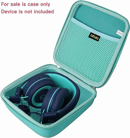 Adada Hard Travel Case for noot Products K11/ Elecder i37 Kids Headphones (Only Case) (Teal) - color: Teal