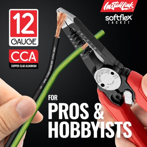 Install Link 12 AWG Gauge Speaker Wire (100 Feet) Car or Home Theater (CCA) | 12/2 Speaker Cable, 2-Conductor, Frosted Green/Black, Easy Strip, Polarity ID, for Car Audio & Home Stereo - color: Frosted Green/Black