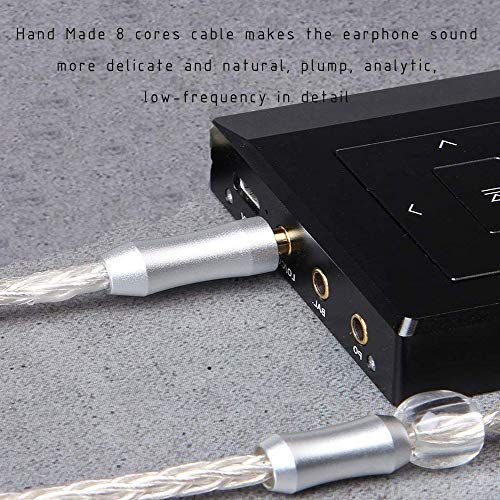 FEDAI 8 Core Silver Plated Upgrade Replacement Cable,QDC Replacement Detachable Cable,Audio Connector Earphone Cable for ZSN ZSN Pro ZSN Prox AS16 CCA C12 C10PRO CA4 Series (QDC-PIN, 2.5MM) - size: qdc2.5