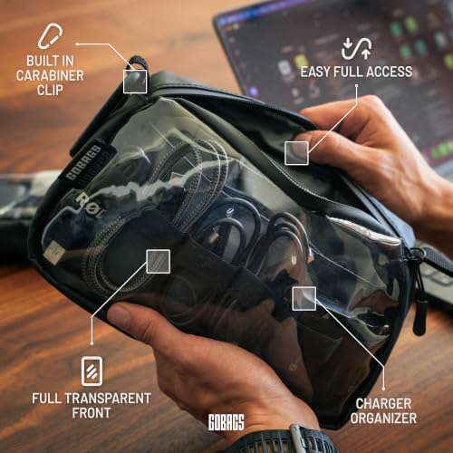 NEO Production Zipper Bags - Electronics & Camera Accessories Bag - Cable organizer, Gear Accessory Pouch, Travel Camera Essentials (Small, Black) - size: Small