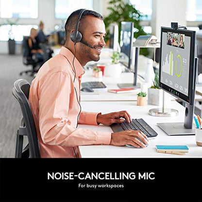Logitech USB Headset H340, Stereo, USB Headset for Windows and Mac - Black & C270 Desktop or Laptop Webcam, HD 720p Widescreen for Video Calling and Recording