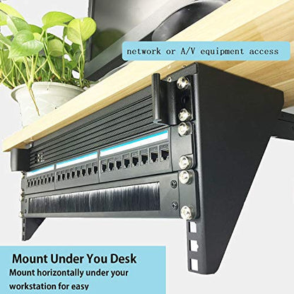 4U19 Inch Vertical Wall Mount Patch Panel Bracket Heavy Duty | 125 lbs Capacity Wall Mountable Server Rack (4U150)