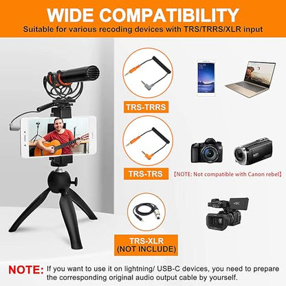 COMICA VM20 Shotgun Microphone for Camera, Super-Cardioid Camera Microphone with Rycote Shockmount, Windscreen, Wind Muff, OLED Power Display, Video Mic for Smartphones, DSLR Cameras, Camcorders