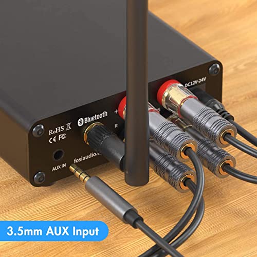 Fosi Audio BT10A Bluetooth 5.0 Stereo Audio Amplifier Receiver 2 Channel Class D Mini Hi-Fi Integrated Amp for Home Passive Speakers 50W x 2 TPA3116