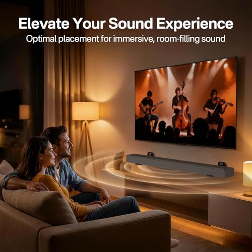 notiela Universal Soundbar Wall Mount Bracket for Soundbars Up to 4" Deep, Heavy Duty Metal Sound Bar Shelf Under TV Holds Up to 20 lbs Easy to Install - style: Standard Mount