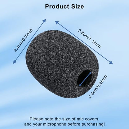 Headset Mic Cover Replacement Microphone Windscreen for Headphones(10 Pack) | Foam Mic Cover, Pop Filter for BlueParrott B250 B350 B450 B550 B650 S450 Turtle Beach Recon 50 Razer BlackShark V2 X Headsets