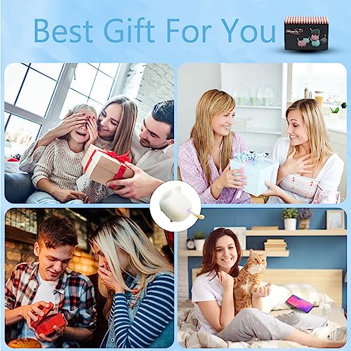 gingo Cute Cat Bluetooth Speaker (White*2) | Cat-shaped silicone tail, 40H playtime, TWS pairing, hands-free mic, BT5.3, 70g light, perfect home/office/outdoor/gift - color: White*2